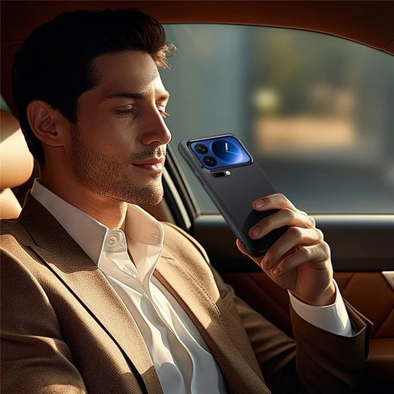 For Xiaomi 17 Pro Max Case Slim TPU+PC+PU Leather Phone Back Cover (2nd Gen) - Black