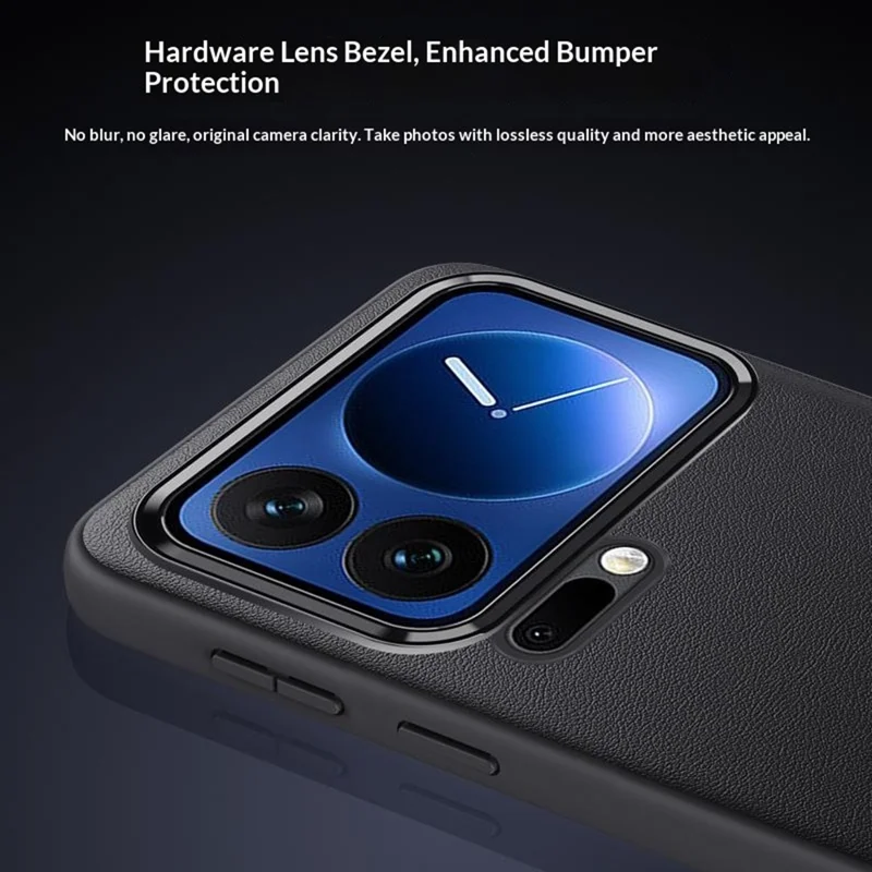 For Xiaomi 17 Pro Max Case Slim TPU+PC+PU Leather Phone Back Cover (2nd Gen) - Black