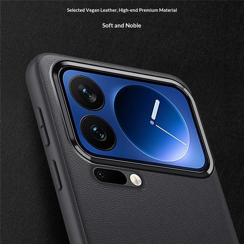 For Xiaomi 17 Pro Max Case Slim TPU+PC+PU Leather Phone Back Cover (2nd Gen) - Black