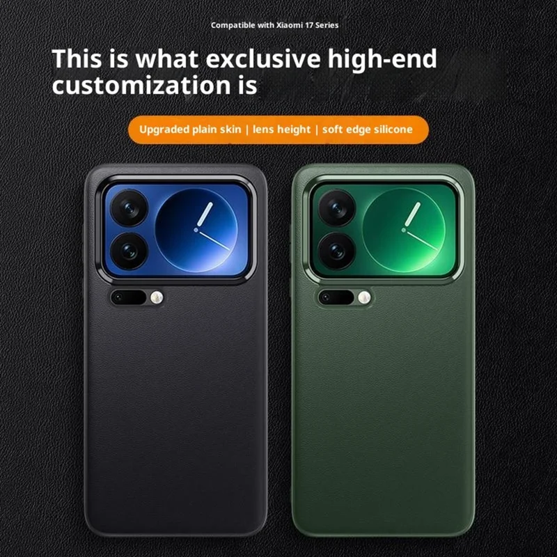 For Xiaomi 17 Pro Max Case Slim TPU+PC+PU Leather Phone Back Cover (2nd Gen) - Black