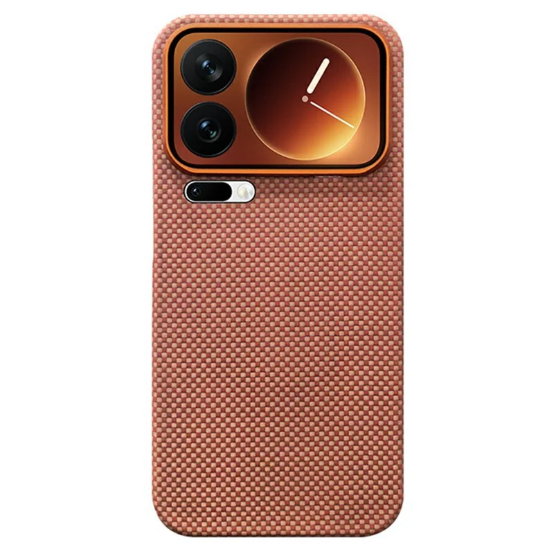For Xiaomi 17 Pro Magnetic Case Aramid Fiber Phone Cover with Metal Lens Frame - Orange