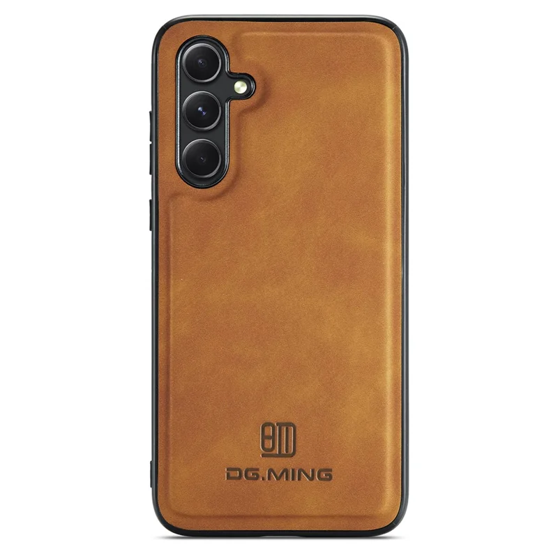 DG.MING For Samsung Galaxy S26  /  S26 Pro Case PU Leather Covered PC + TPU Hybrid Phone Shell - Brown