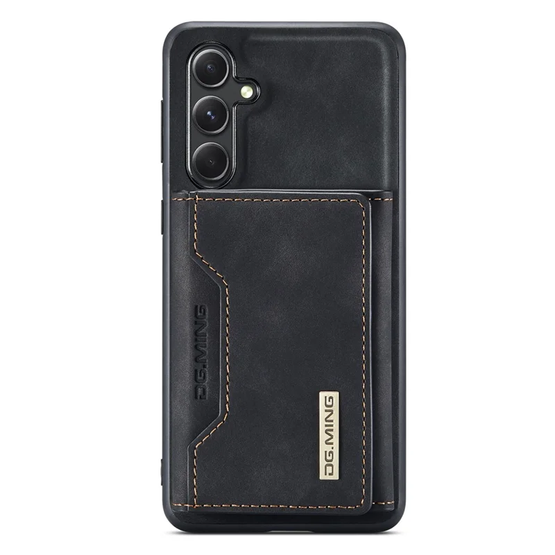 DG.MING Serie M2 para Samsung Galaxy S26+ Funda de Cuero PU de Tres Pliegues con Múltiples Ranuras para Tarjetas y Bolsillo - Negro