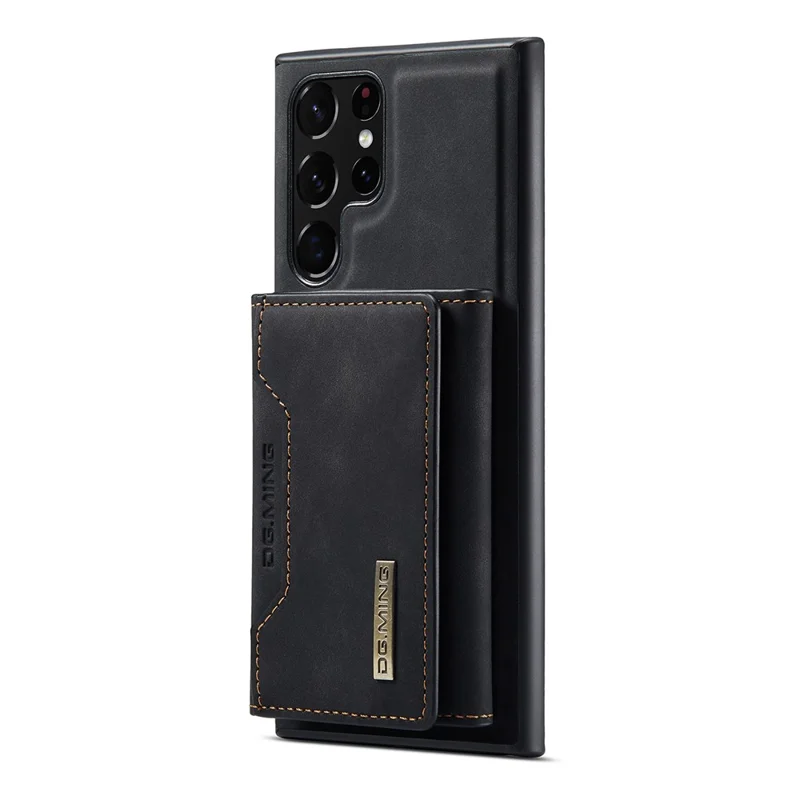 DG.MING Serie M2 para Samsung Galaxy S26 Ultra Funda de Cuero PU de Tres Pliegues con Múltiples Ranuras para Tarjetas Bolsillo Monedero - Negro