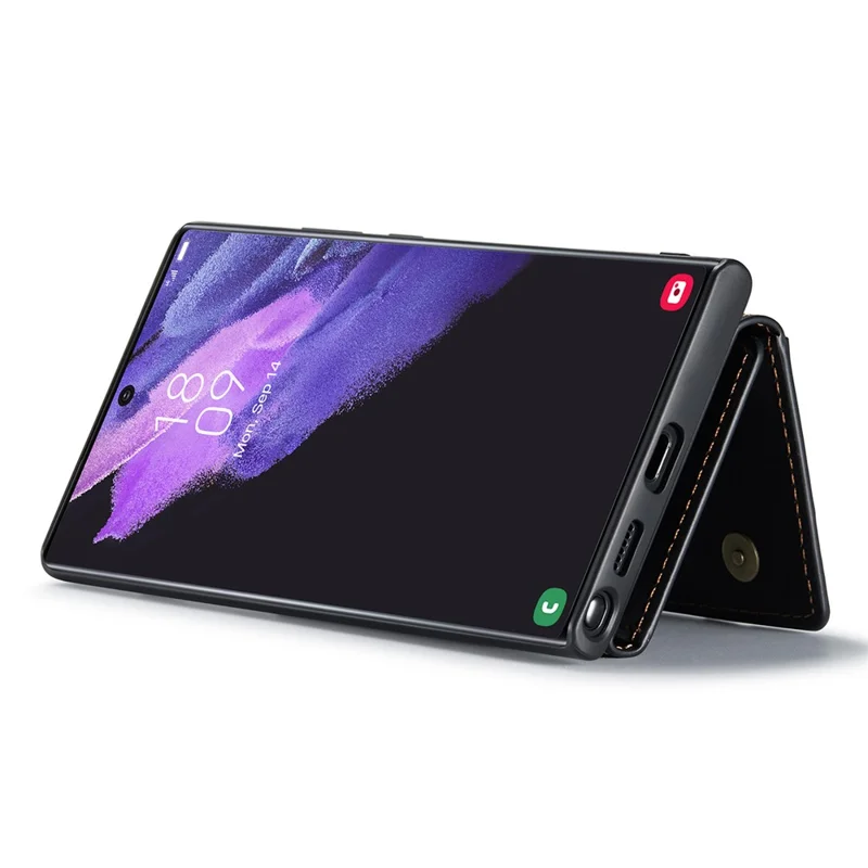 DG.MING Serie M2 para Samsung Galaxy S26 Ultra Funda de Cuero PU de Tres Pliegues con Múltiples Ranuras para Tarjetas Bolsillo Monedero - Negro