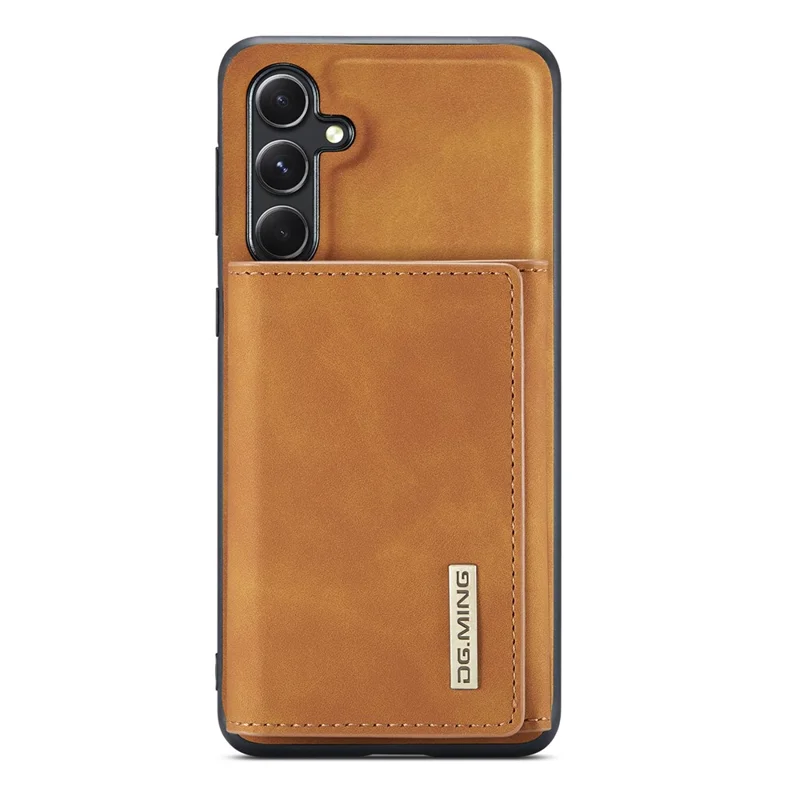 DG.MING Serie M1 para Samsung Galaxy S26+ Funda de Cuero PU con Cierre de Atracción Magnética, Billetera de Tres Pliegues con Bolsillo para Efectivo, Tarjetas y Monedero - Marrón