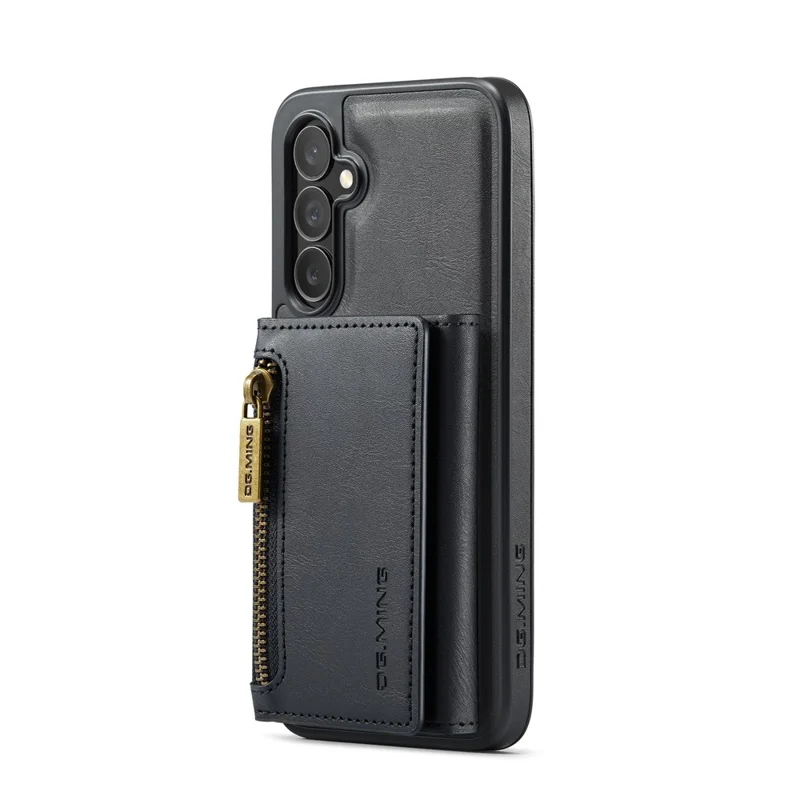 DG.MING M5 Series For Samsung Galaxy S26+ Case Detachable Magnetic Leather Phone Cover with Card Slots - Black