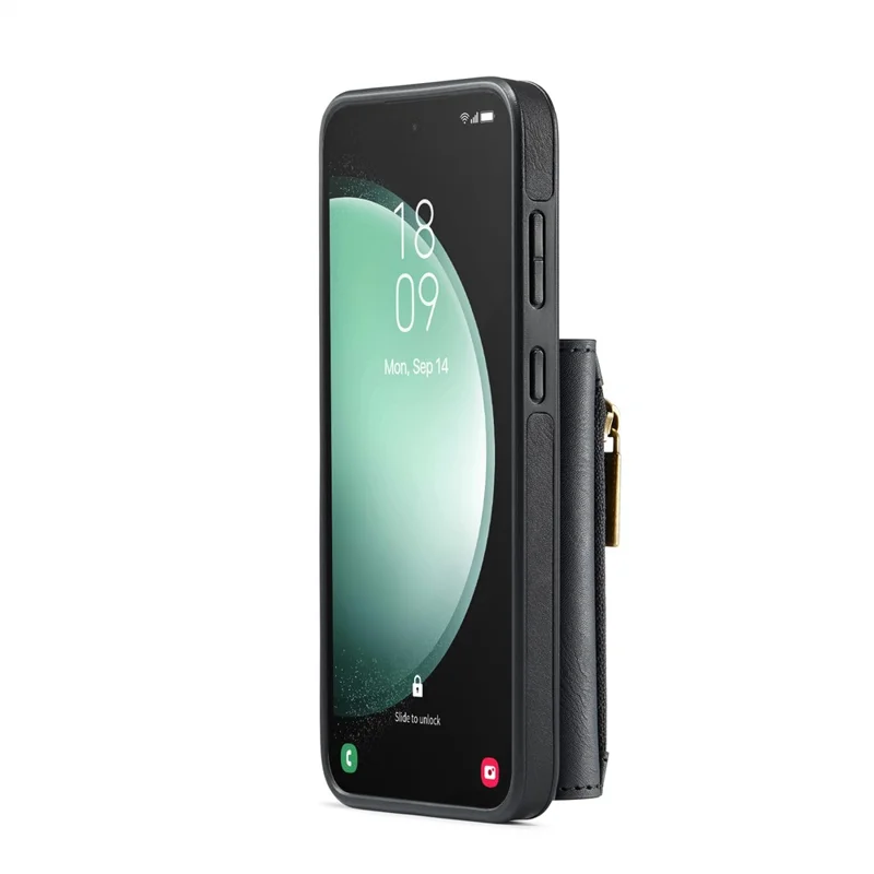 DG.MING M5 Series For Samsung Galaxy S26+ Case Detachable Magnetic Leather Phone Cover with Card Slots - Black