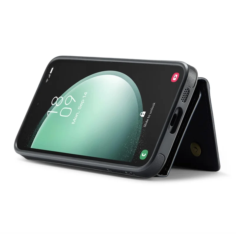 DG.MING M5 Series For Samsung Galaxy S26+ Case Detachable Magnetic Leather Phone Cover with Card Slots - Black