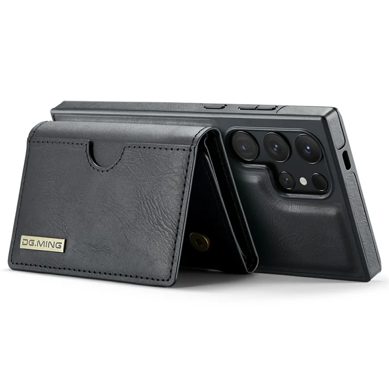 DG.MING Serie M6 para Samsung Galaxy S26 Ultra Funda con Billetera con Bloqueo RFID, Soporte Multicapa para Tarjetas, Bolsa para Monedas - Negro