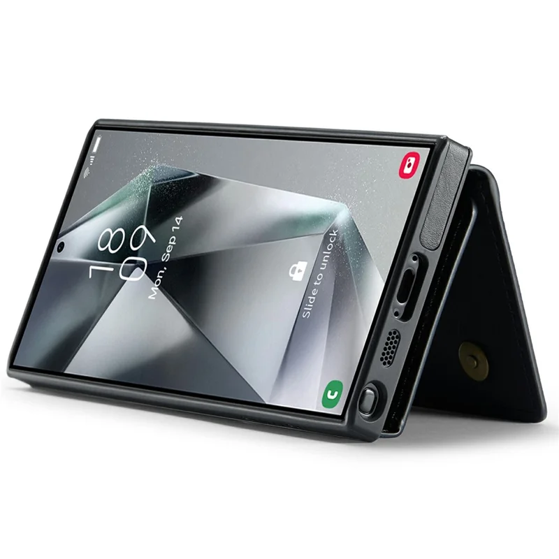 DG.MING Serie M6 para Samsung Galaxy S26 Ultra Funda con Billetera con Bloqueo RFID, Soporte Multicapa para Tarjetas, Bolsa para Monedas - Negro