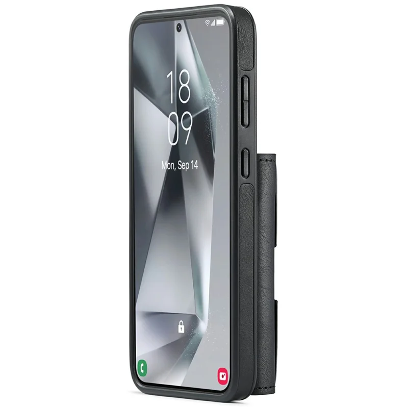 DG.MING M6 Series for Samsung Galaxy S26 Case RFID Blocking Wallet Multi-Layer Card Holder Coin Purse Bag - Black