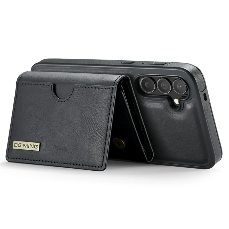 DG.MING M6 Series for Samsung Galaxy S26 Case RFID Blocking Wallet Multi-Layer Card Holder Coin Purse Bag - Black