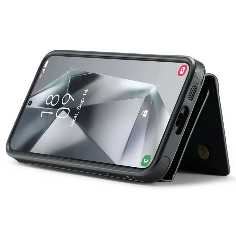 DG.MING M6 Series for Samsung Galaxy S26+ Case RFID Blocking Wallet Multi-Layer Card Holder Coin Purse Bag - Black