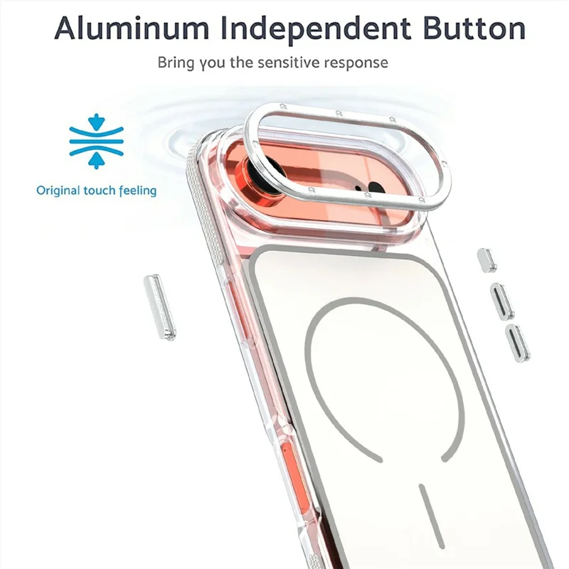 For iPhone Air Magnetic Case Dual Color Shockproof TPU PC Phone Cover Compatible with MagSafe - White