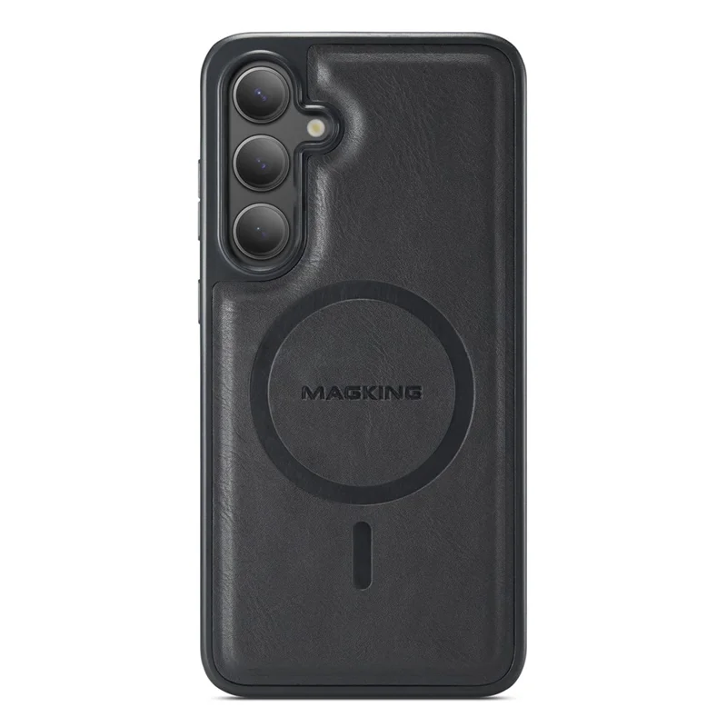 MAGKING K1 Series For Samsung Galaxy S26  /  S26 Pro Magnetic Case PC + TPU + PU Leather Phone Cover - Black