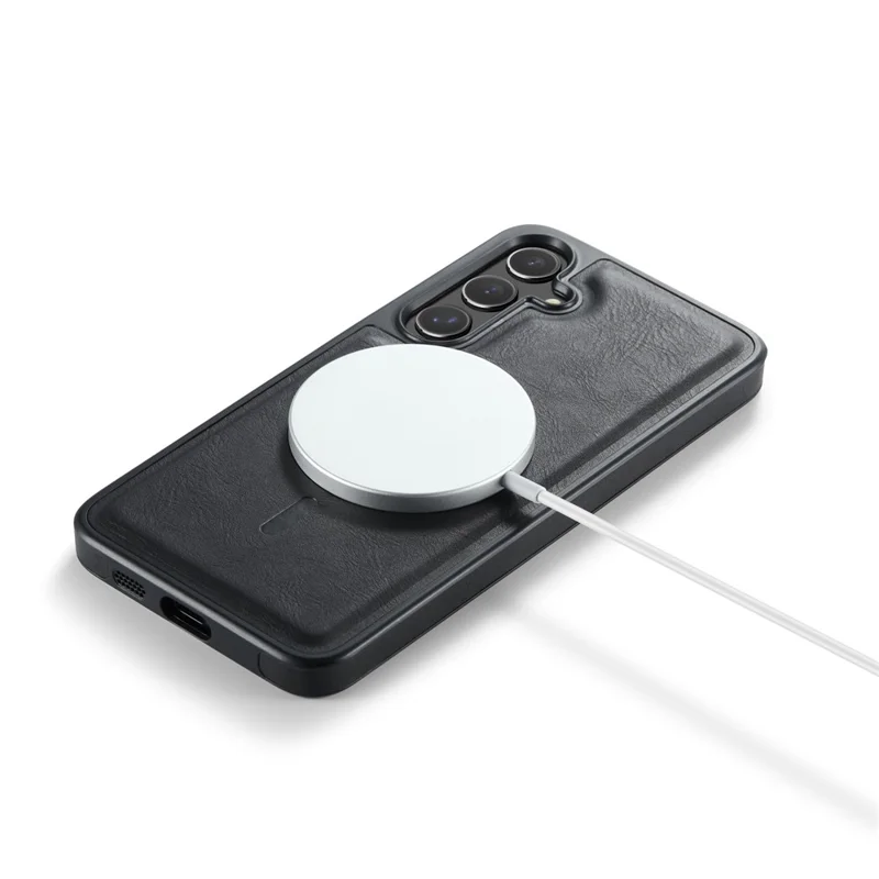 MAGKING K1 Series For Samsung Galaxy S26  /  S26 Pro Magnetic Case PC + TPU + PU Leather Phone Cover - Black