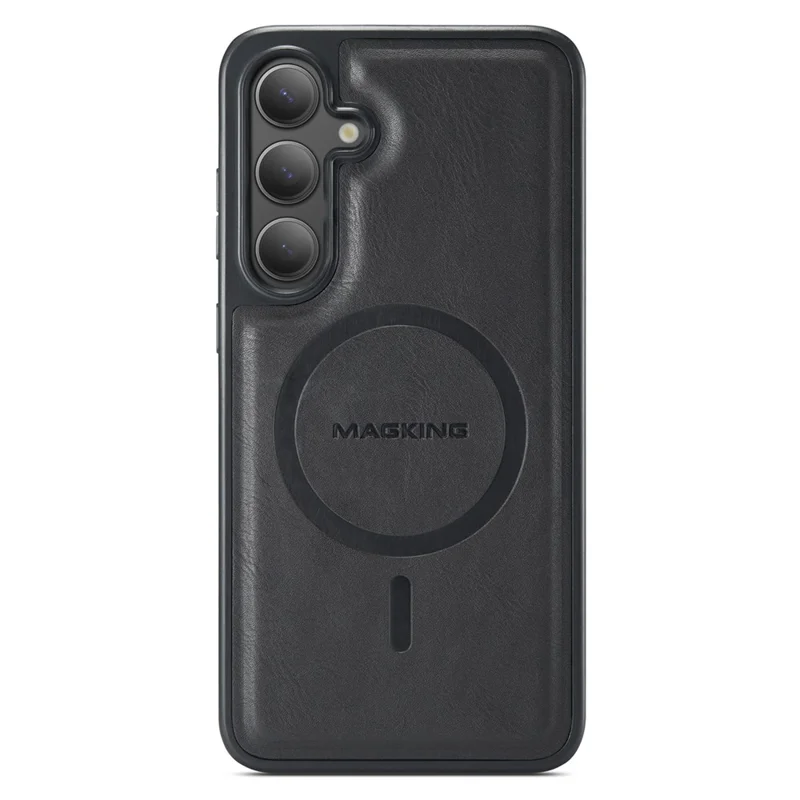 MAGKING K1 Series For Samsung Galaxy S26+ Magnetic Case PC + TPU + PU Leather Phone Cover - Black