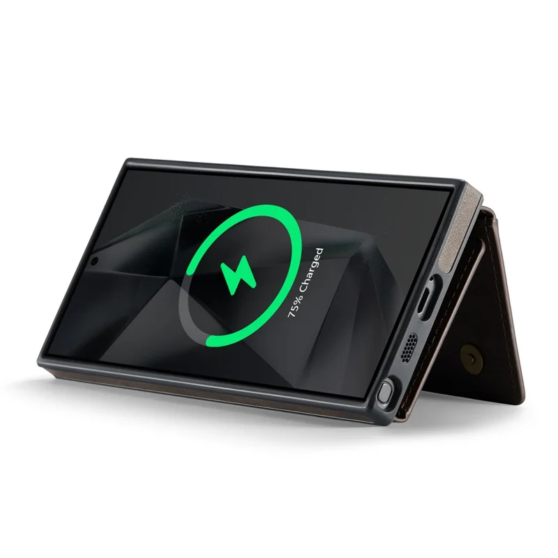 MAGKING K2 Series For Samsung Galaxy S26 Ultra Magnetic Case PC + TPU + PU Phone Cover with RFID Blocking Wallet - Coffee