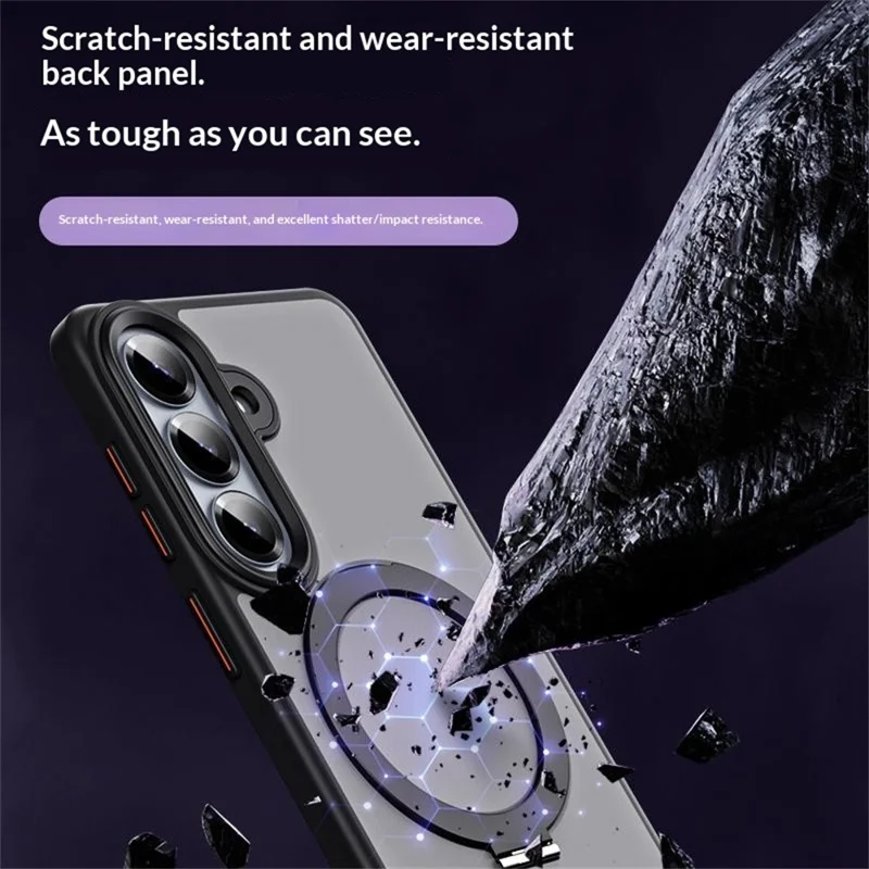 Coque pour Samsung Galaxy S26+ - TPU + Acrylique avec Support Magnétique Caché - Noir