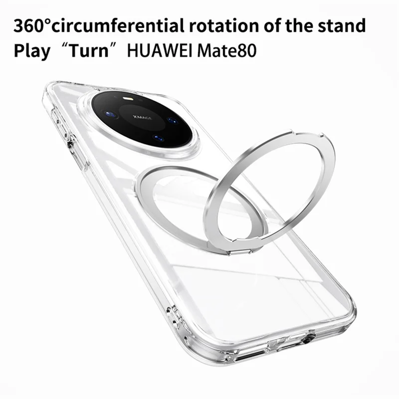 For Huawei Mate 80 / Mate 80 Pro Magnetisk Case TPU + Akryl + Metal Ståstand Matte Telefondæksel
