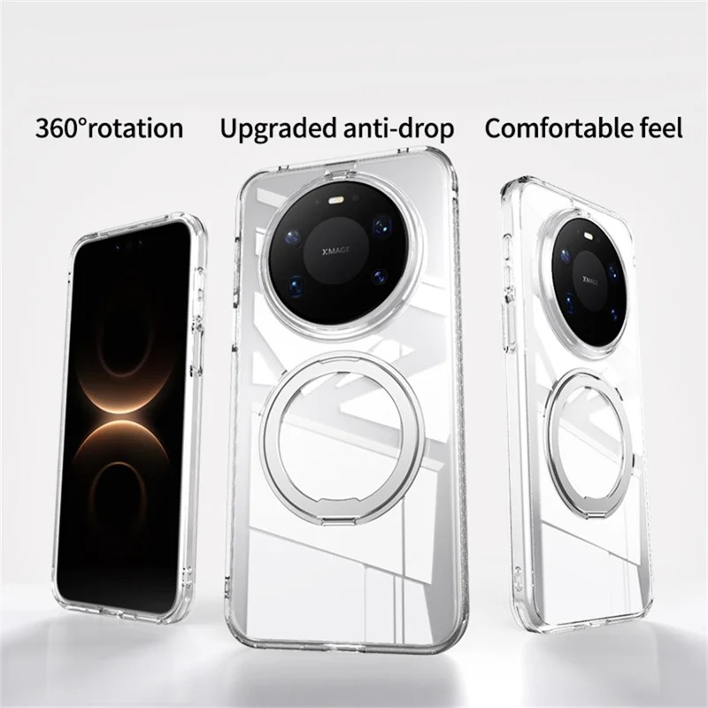 For Huawei Mate 80 Pro Max Magnetisk Case TPU + Akryl + Metal Stående Matte Telefonbeskyttelse