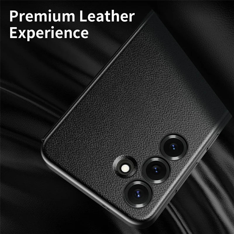 Funda para Samsung Galaxy S25 FE con ventana inteligente, carcasa de cuero con vista inteligente - Negro