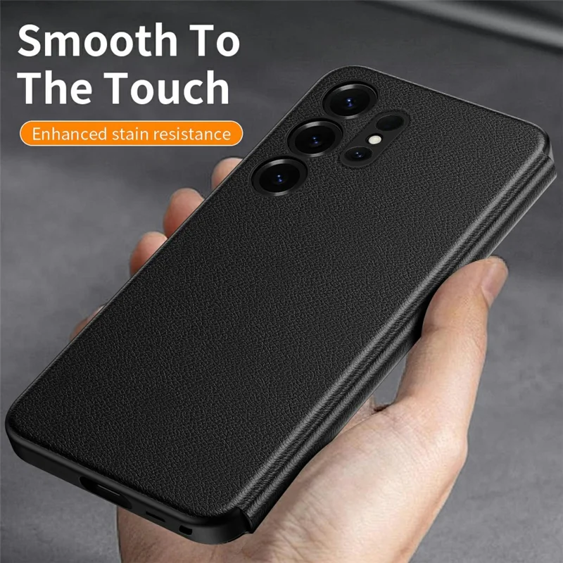 Étui pour Samsung Galaxy S22 Ultra 5G avec fenêtre intelligente, housse en cuir avec affichage Smart View - Noir