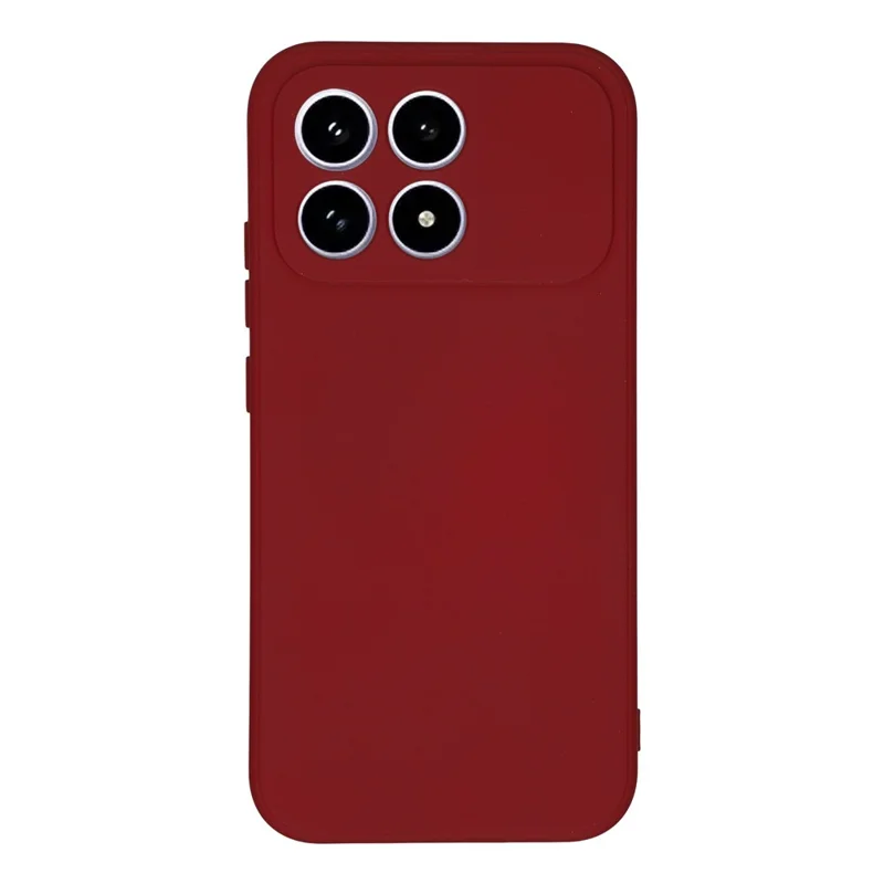 Phone Case For Xiaomi Redmi K90 5G  /  Poco F8 Pro TPU Back Soft Anti-Scratch Fiber Lining Phone Cover - Wine Red