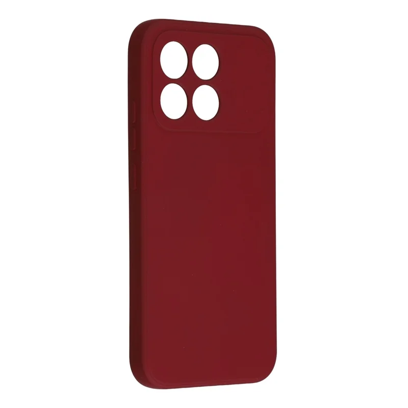 Phone Case For Xiaomi Redmi K90 5G  /  Poco F8 Pro TPU Back Soft Anti-Scratch Fiber Lining Phone Cover - Wine Red