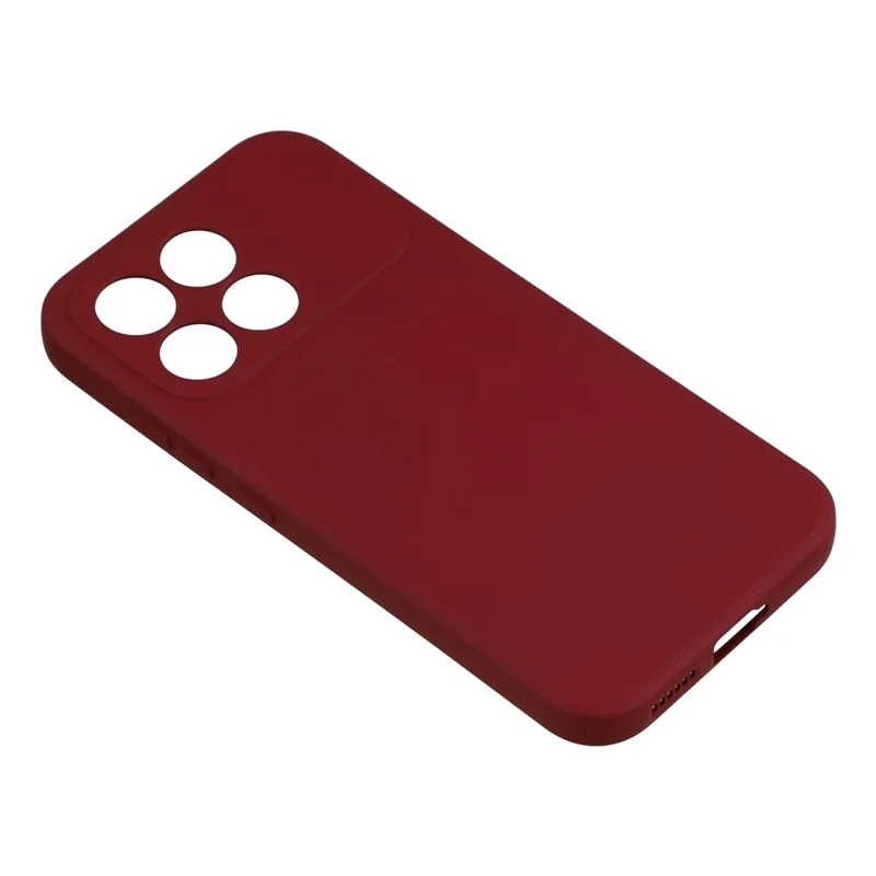 Phone Case For Xiaomi Redmi K90 5G  /  Poco F8 Pro TPU Back Soft Anti-Scratch Fiber Lining Phone Cover - Wine Red