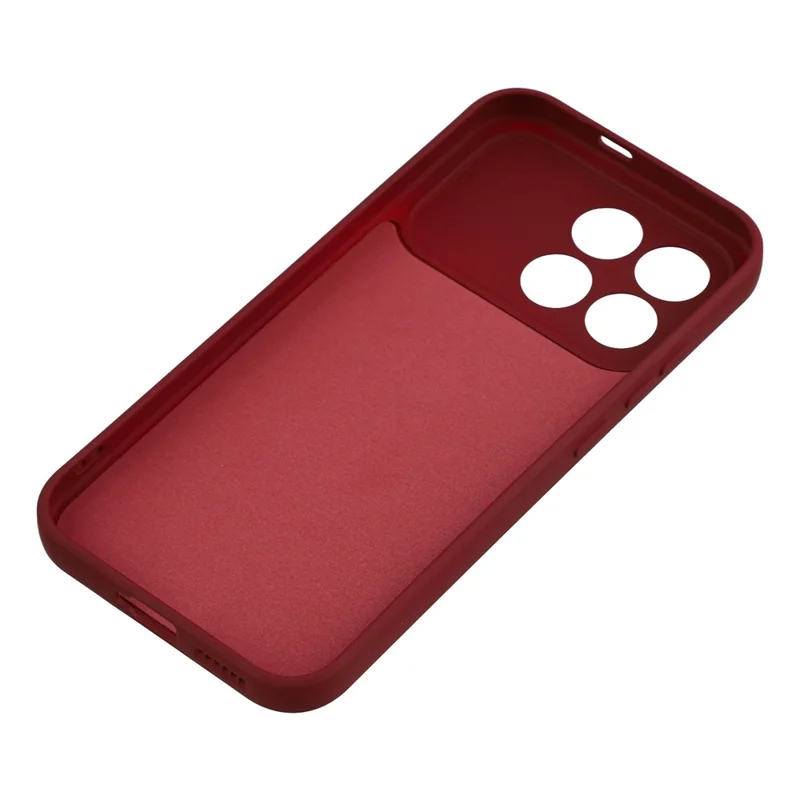 Phone Case For Xiaomi Redmi K90 5G  /  Poco F8 Pro TPU Back Soft Anti-Scratch Fiber Lining Phone Cover - Wine Red