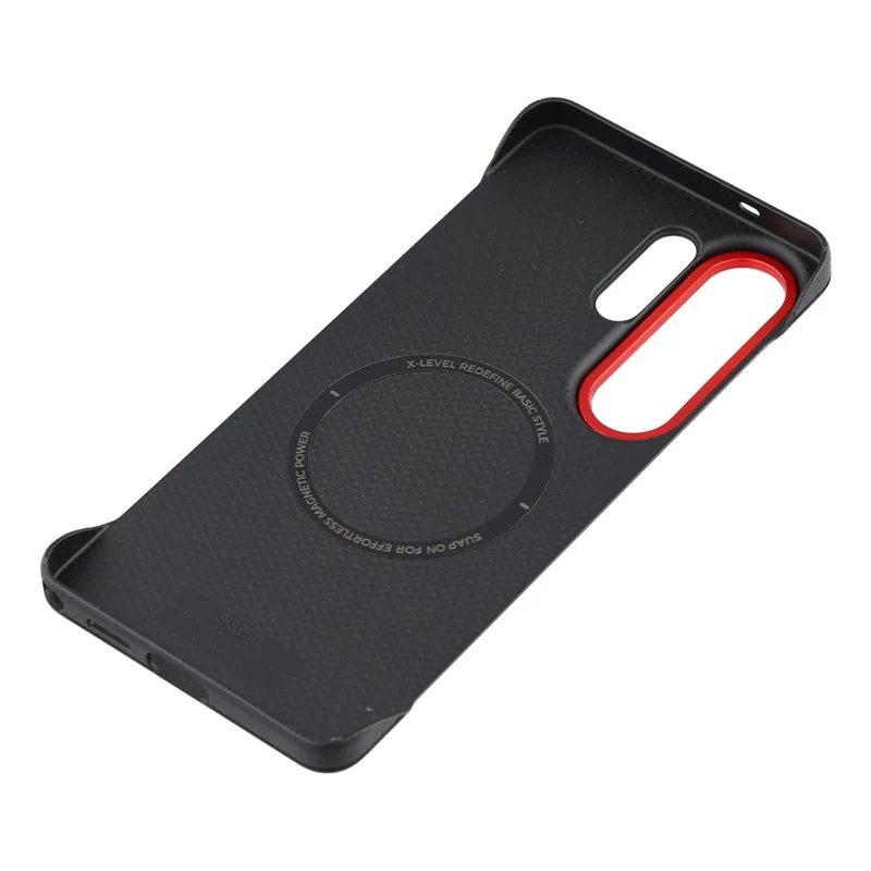 X-LEVEL для Samsung Galaxy S26 Ultra Магнитный чехол Бескаркасный PC + Металлическая задняя панель - Черный