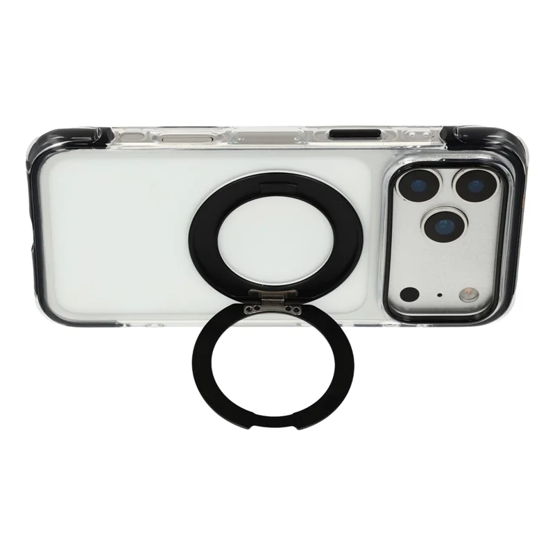 X-LEVEL для iPhone 17 Pro Max магнитный чехол с поворотной подставкой, ударопрочный чехол из поликарбоната + ТПУ с воздушной подушкой - черный