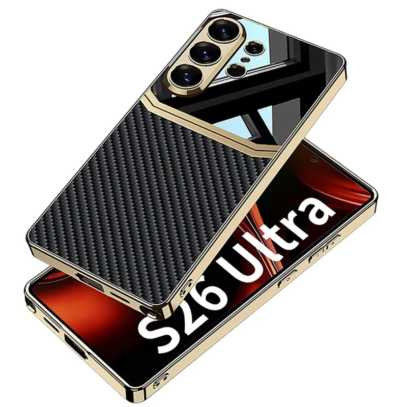 GKK Pour Samsung Galaxy S26 Ultra Coque Cadre Électrodéposé en TPU PC PU - Noir