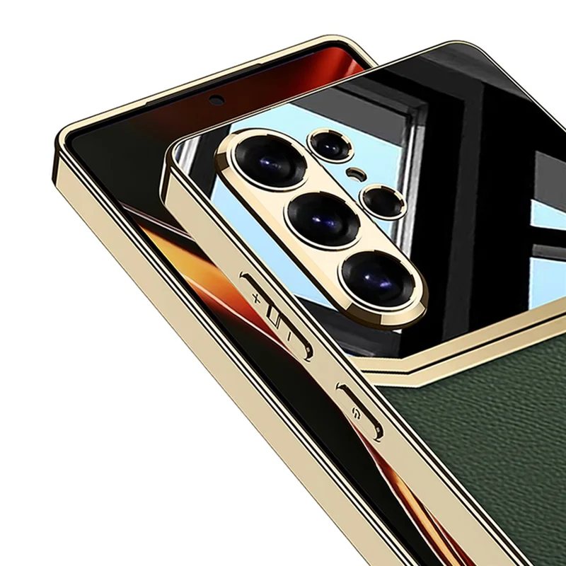 GKK Pour Samsung Galaxy S26 Ultra Coque Cadre Électrodéposé en TPU PC PU - Noir