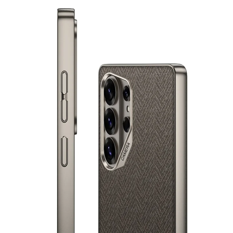 GKK For Samsung Galaxy S26 Ultra Case Skin Touch PC + TPU + Cloth Phone Back Cover - Brown