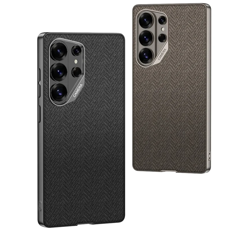 GKK For Samsung Galaxy S26 Ultra Case Skin Touch PC + TPU + Cloth Phone Back Cover - Brown