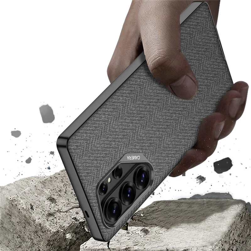 GKK For Samsung Galaxy S26 Ultra Case Skin Touch PC + TPU + Cloth Phone Back Cover - Brown