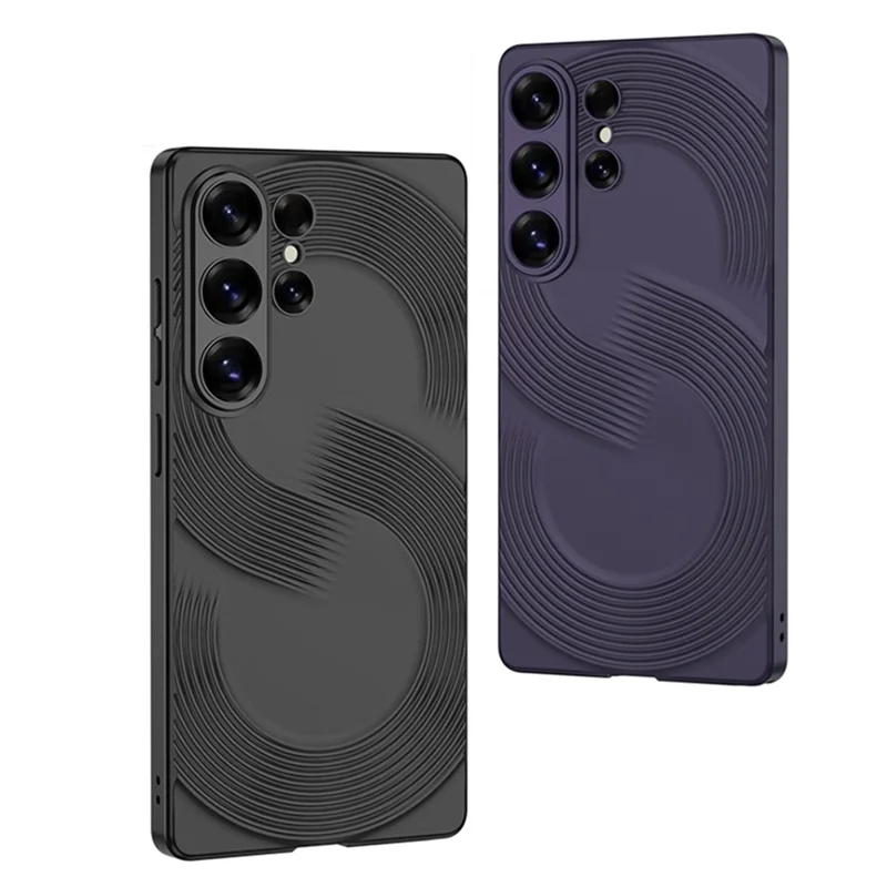 GKK Coque pour Samsung Galaxy S26 Ultra Coque arrière rigide en PC ultra fine avec design en forme de S - Gris