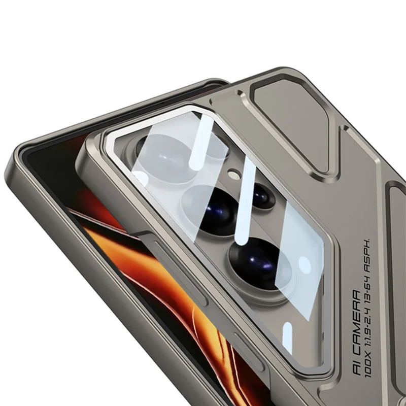 GKK Coque pour Samsung Galaxy S26 Ultra Coque rigide antidéflagrante en PC style mécha avec support - Noir