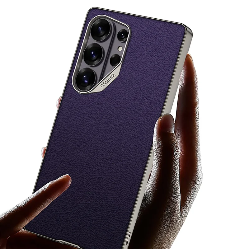 GKK Étui pour Samsung Galaxy S26 Ultra Étui arrière hybride en cuir PU Toucher peau - Noir