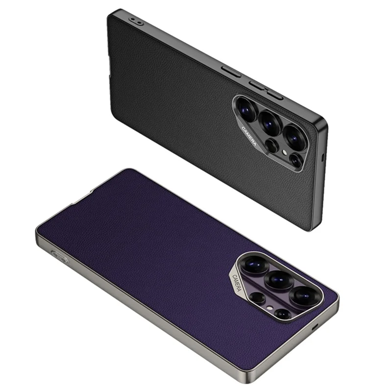 GKK Étui pour Samsung Galaxy S26 Ultra Étui arrière hybride en cuir PU Toucher peau - Noir