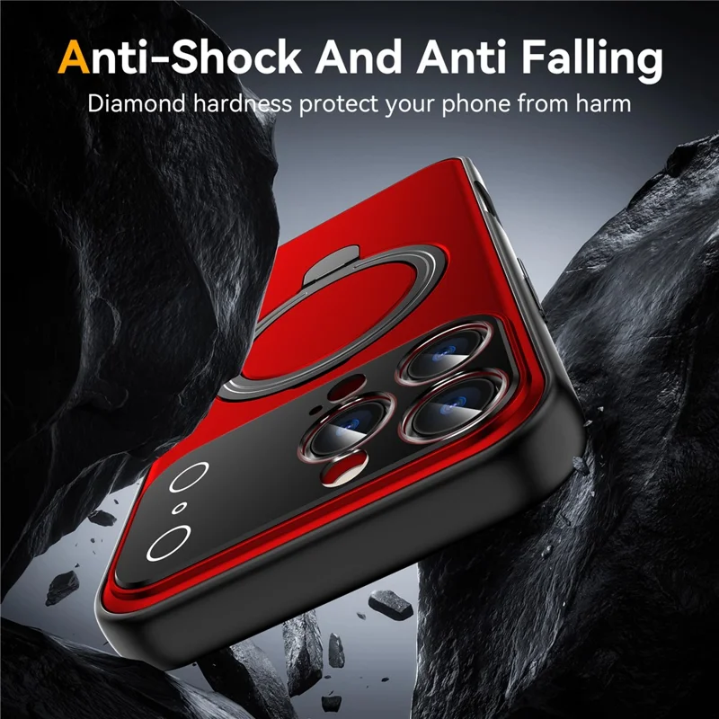 Bulk Purchasing For iPhone 13 Pro Compatible with MagSafe Case Transform to 17 Pro Kickstand TPU PC Matte Phone Back Cover - Orange