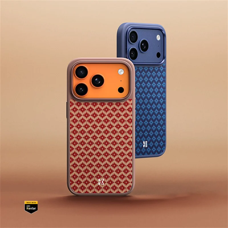 BENKS Y3 For iPhone 17 Pro Case Kevlar Aramid Fiber Woven Texture Phone Cover Compatible with MagSafe - Blue