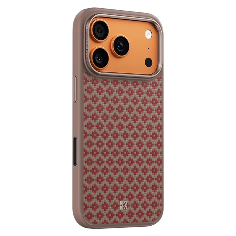 BENKS Y3 For iPhone 17 Pro Max Case Kevlar Aramid Fiber Woven Texture Phone Cover Compatible with MagSafe - Orange