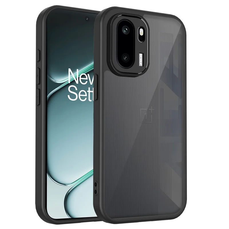 Capa para OnePlus 15R 5G / Ace 6 5G / Ace 6T 5G Skin Touch Matte PC + TPU Anti-queda - Preto Transparente