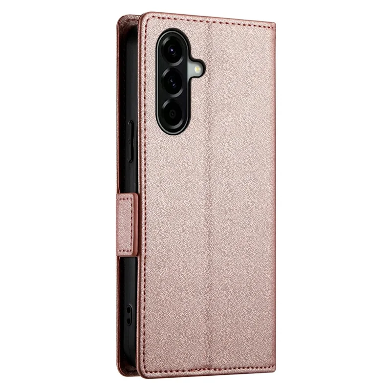 For Samsung Galaxy A57 5G Stand Case PU Leather Wallet Phone Cover - Rose Gold