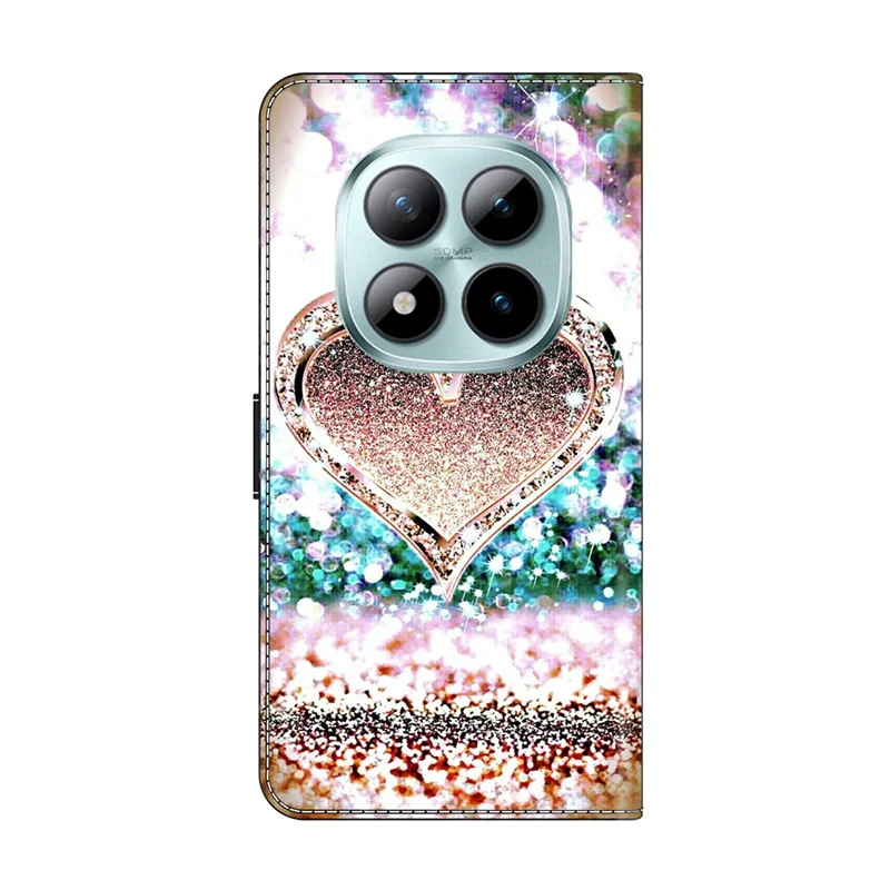 For Xiaomi Redmi Note 15 Pro 5G (Global) Case 3D Pattern PU Leather Wallet Phone Cover with Stand - Pink Diamond Heart