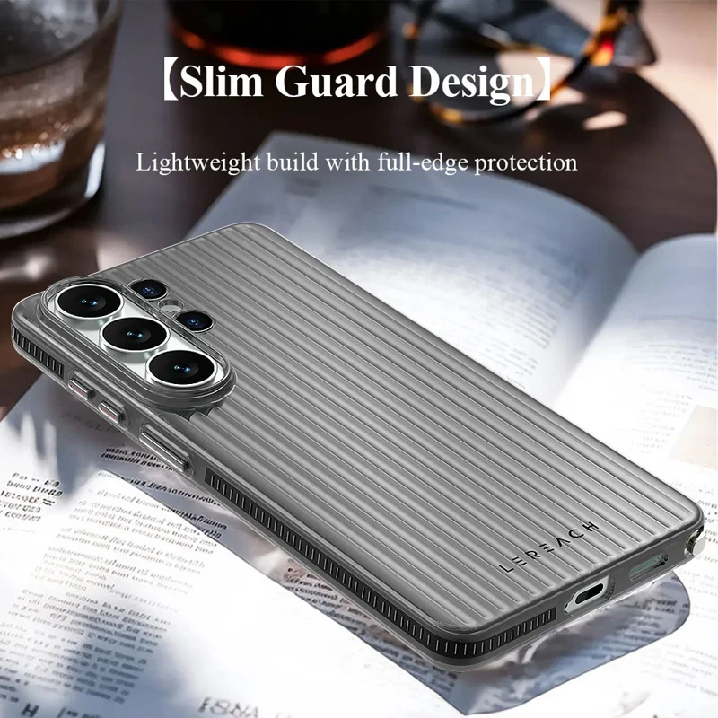 LEREACH TOC Series for Samsung Galaxy S26 Ultra Case Flowing Grid PC Phone Cover - Black